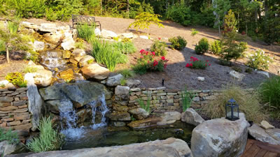 Waterfall and pond, Emerson GA